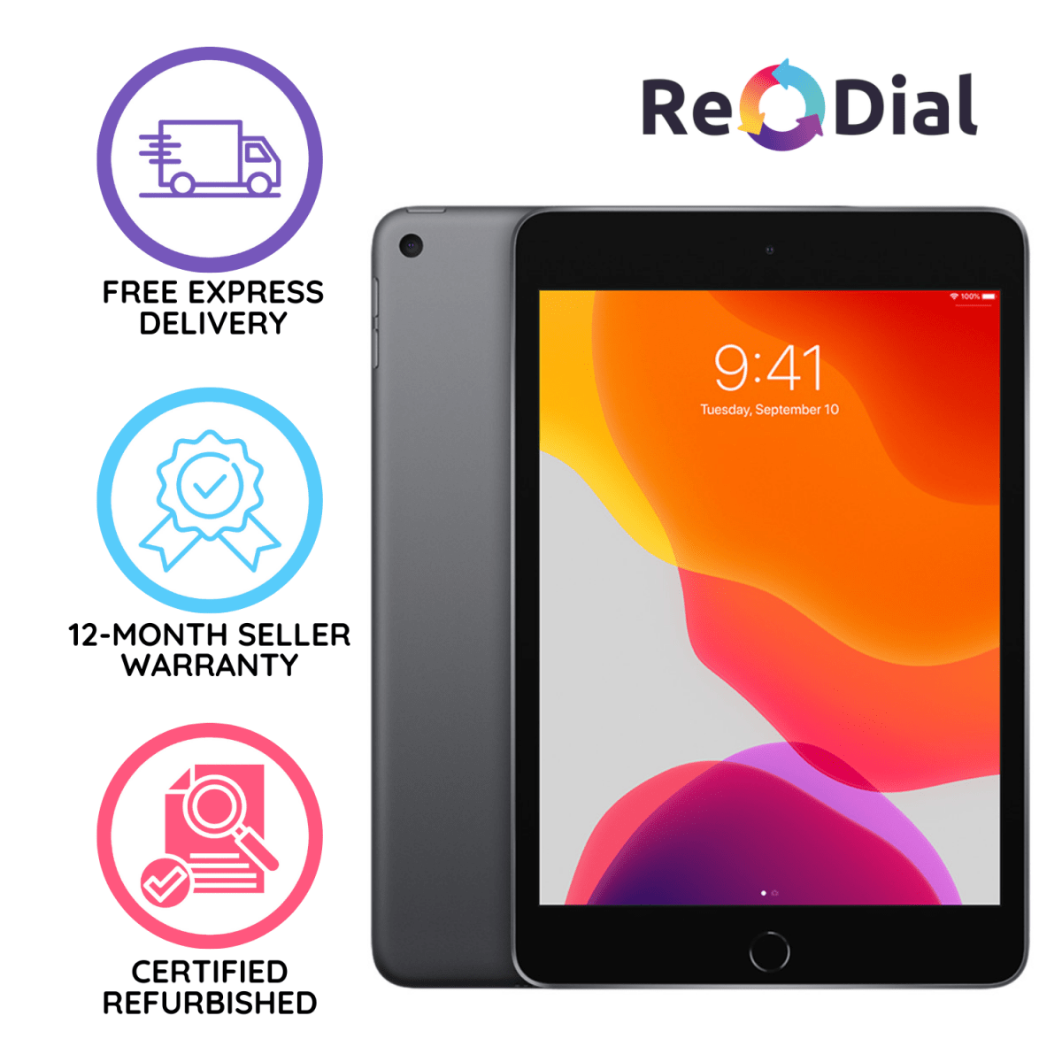 Apple iPad Mini 5th Gen (2019) Wi - Fi + Cellular - Very Good Condition - ReDial Apple iPad Mini 5th Gen (2019) Wi - Fi + Cellular - Very Good Condition - ReDial